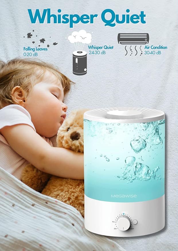 MEGAWISE 2 pack 3.5L Ultrasonic Cool Mist Humidifier – Top-Fill, Essential Oil - Image 4