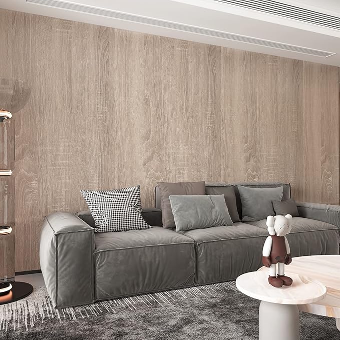 31.5"x78.74" Oak Wood Peel and Stick Wallpaper Gray Wood Look Contact Paper - Image 2