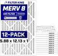 Filter King 5.88x12.13x1 Air Filter Dust & Allergy Control AC Furnace Filters by FilterKing