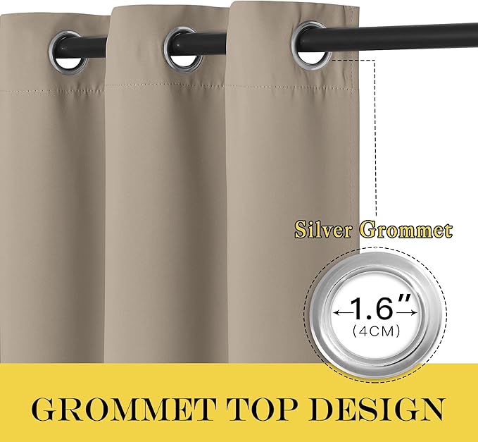 NICETOWN Patio Door Curtain Sound Blocking, Bedroom Privacy Room Divider Curtain - Image 5