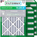 Filterbuy 14x20x4 Air Filter MERV 8 Essential Dust & Allergy Defense, by Filterbuy
