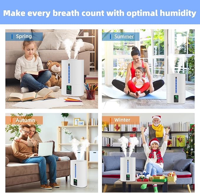 6L Humidifiers for Bedroom Large Room Home, Cool and Warm Humidifier for Baby - Image 9