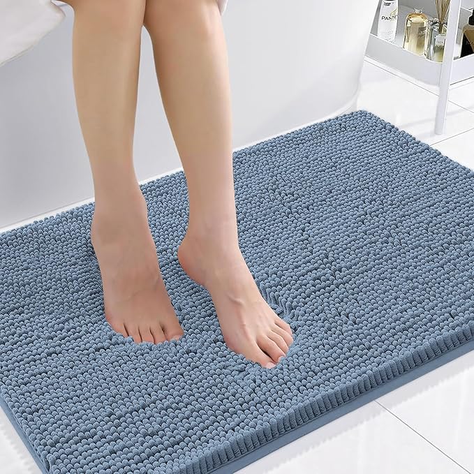 Smiry Luxury Chenille Bathroom Rugs 36x24, Extra Soft and Absorbent Shaggy Bath by Smiry