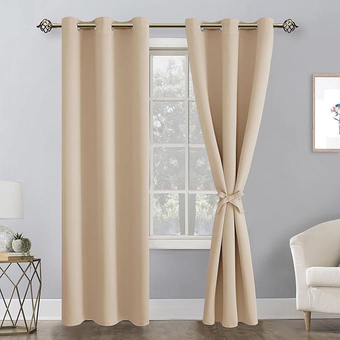 Hiasan Blackout Curtains for Bedroom, 38 x 84 Inches Long - Image 2