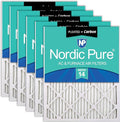 Nordic Pure 24x24x1 Pleated MERV 14 Plus Carbon Air Filters 6 Pack | Actual by NordicPure