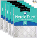 Nordic Pure 10x20x1 Pleated MERV 14 Plus Carbon Air Filters 6 Pack | Actual by NordicPure