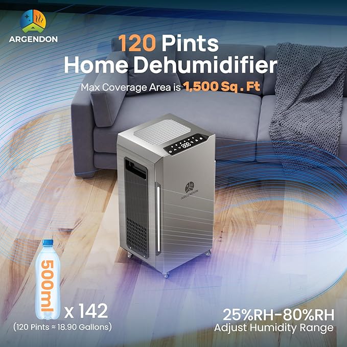 ARGENDON 120 PPD Dehumidifier for Basement, Commercial Dehumidifier - Image 4