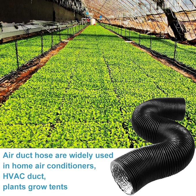 YIJUHOU 4 Inch 25FT Dryer Vent Hose, Non-Insulated Air Duct - Image 5