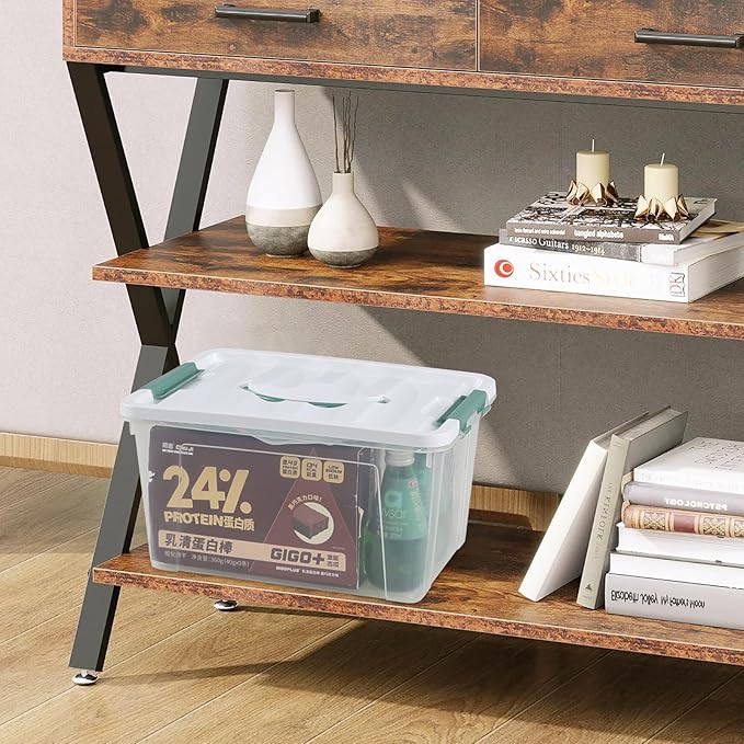 6 Pack 14 L Clear Storage Latch Box, Plastic Storage Bins - Image 5