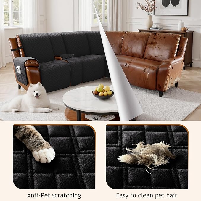 Arfntevss Waterproof Recliner Sectional Couch Covers - Image 3