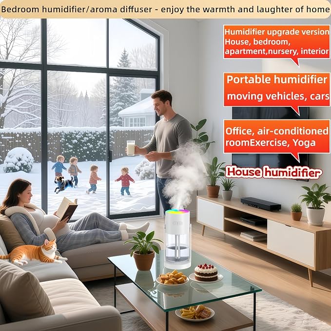 Bedroom Humidifier, USB Mini Portable Humidifier - Image 6