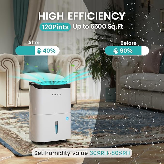 Kesnos 120 Pints 2025 Energy Star Dehumidifier - Image 4
