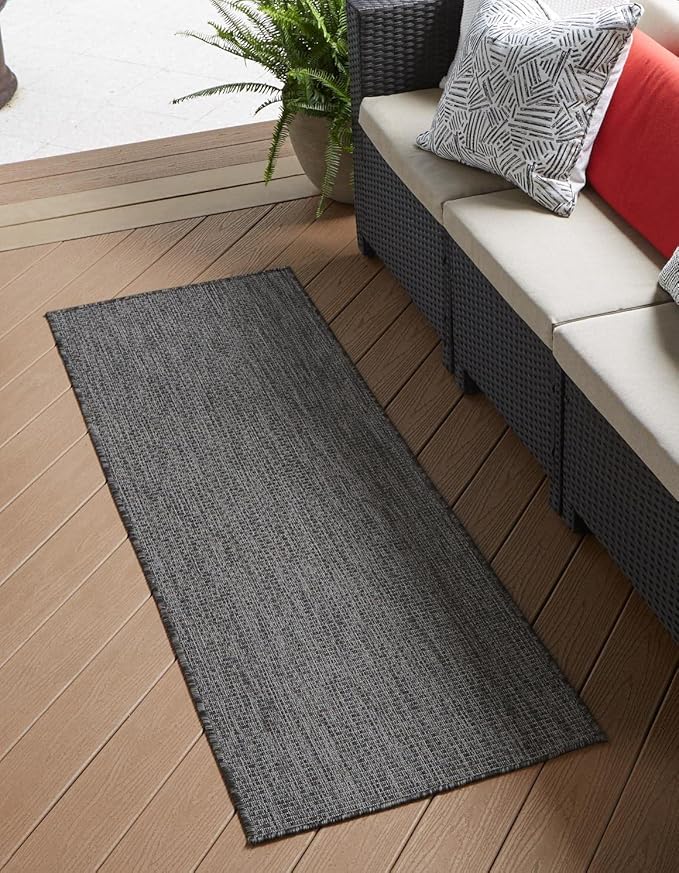 Unique Loom Collection Casual Transitional Solid Heathered Indoor/Outdoor by UniqueLoom