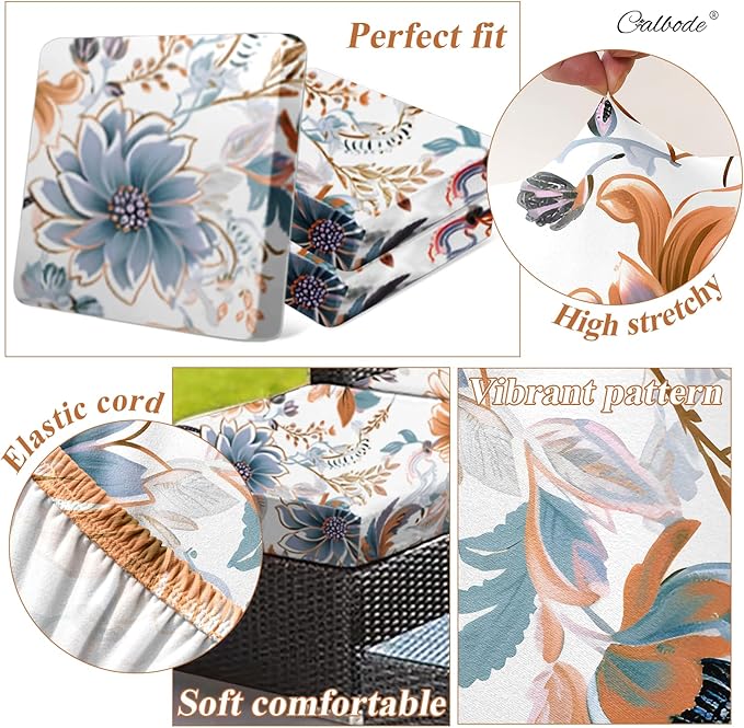 8Pcs High Elastic Digitally Printed Sofa Seat Cushion Cover, Soft & Comfortable - Image 4