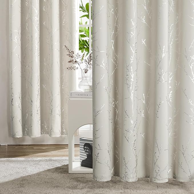 Deconovo Short Curtains, Room Darkening Curtain Beige, Thermal Insulated - Image 3