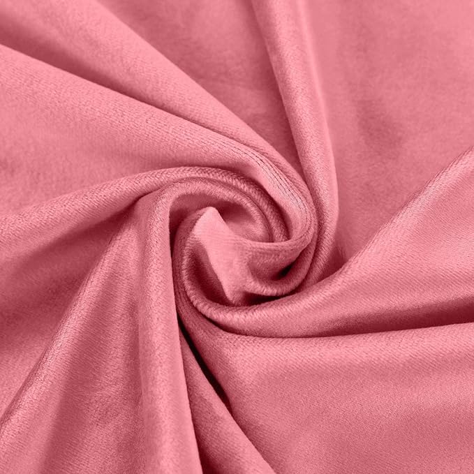 ChadMade Blackout Lined Premium Velvet Curtain Rose 72Wx102L Inch, Eyelet - Image 6