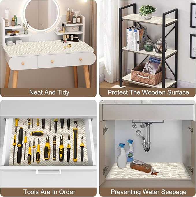 OcePor Non-Adhesive Drawer and Shelf Liner 24IN x 30FT，Non Slip Cabinet and - Image 5