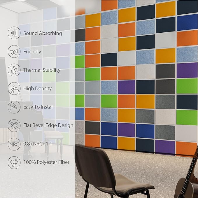 12 Pack Acoustic Panels Self Adhesive Sound Proof Foam, High Density Sound - Image 5