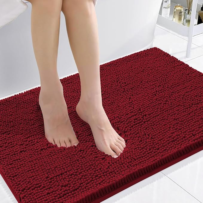 Smiry Luxury Chenille Bathroom Rugs 36x24, Extra Soft and Absorbent Shaggy Bath by Smiry
