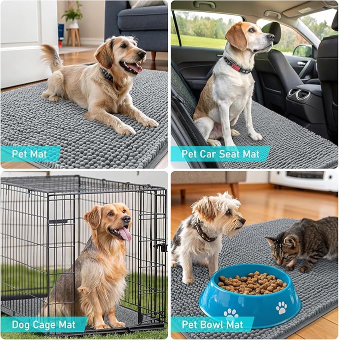 OLANLY Dog Door Mat for Muddy Paws 48x30, Absorbs Moisture and Dirt, Absorbent - Image 7