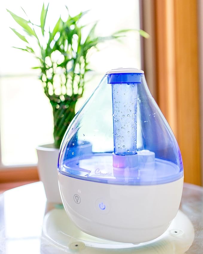 Crane Personal Ultrasonic Cool Mist Humidifier – 1.5 Liter, 8-Hour Run Time - Image 2