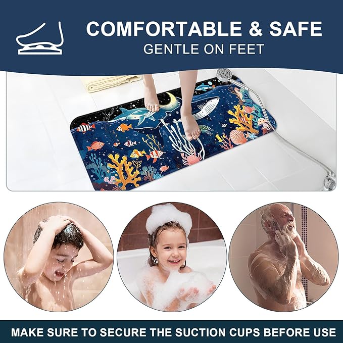 XIYUNTE Baby Bath Mat for Tub Non Slip Kids Bath Mat - Image 8