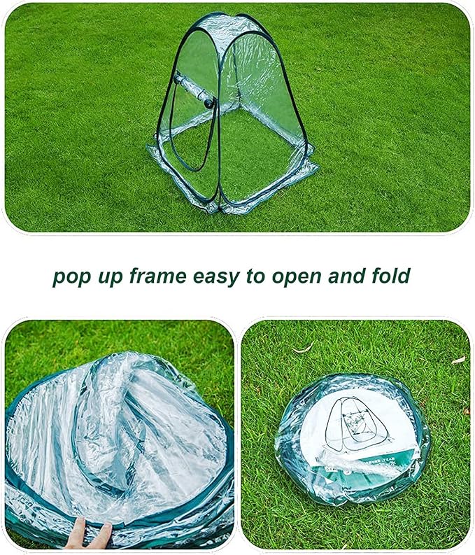porayhut Pop Up Greenhouse Cover, Flower House Mini Gardening Plant Flower - Image 7