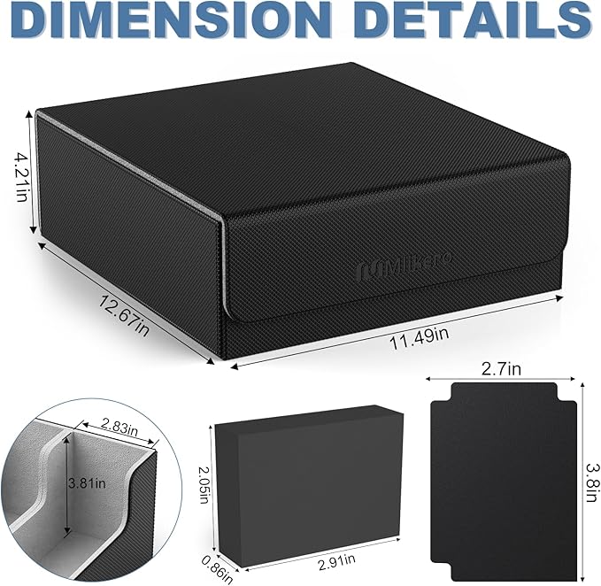 Mlikero Card Deck Case, 2400+ Trading Card Storage Box - Image 5
