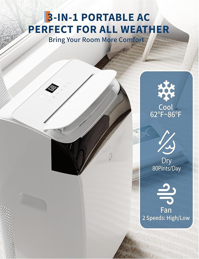 GarveeLife 12000 BTU Portable Air Conditioner 3-In-1 - Image 5
