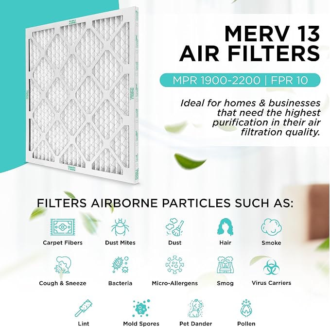 Mann+Hummel 16x25x4 MERV 13 Pleated HVAC AC Furnace Air Filters. 2 Pack. - Image 3