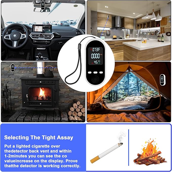Portable Carbon Monoxide Detector Mini air Quality Monitor - Image 7