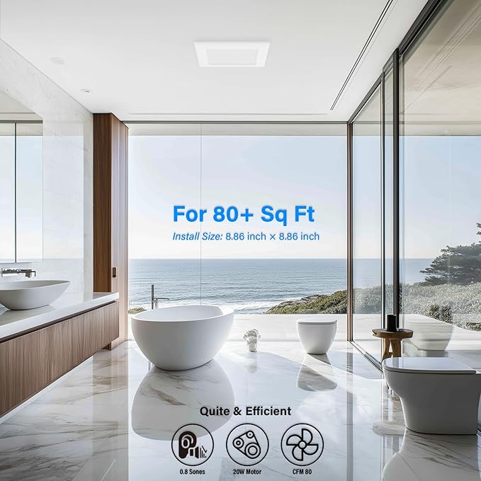 80CFM Bathroom Exhaust Fan - Image 7