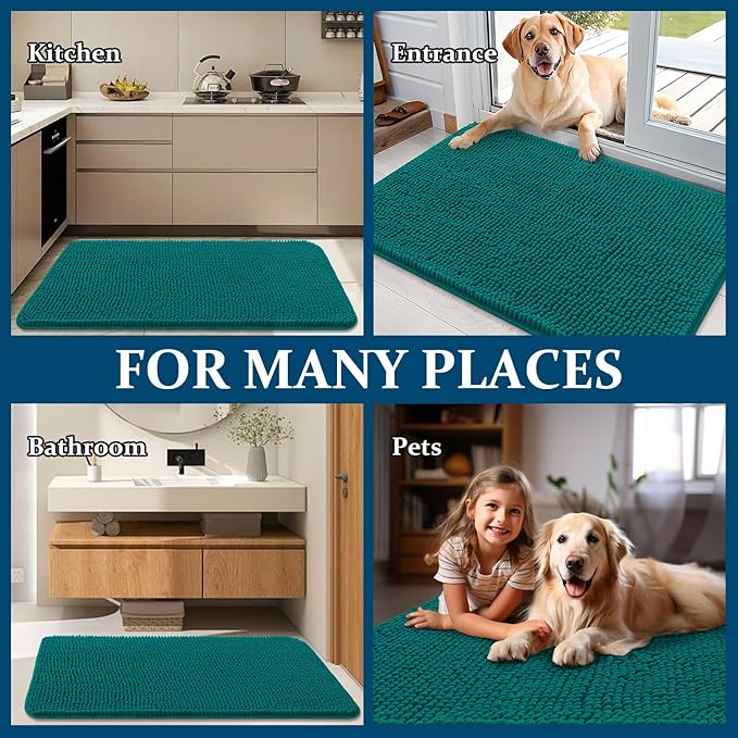 OLANLY Dog Door Mat for Muddy Paws 47x17, Absorbs Moisture and Dirt, Absorbent - Image 8