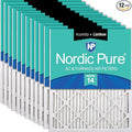 Nordic Pure 15x20x1 Pleated MERV 14 Plus Carbon Air Filters 12 Pack | Actual by NordicPure