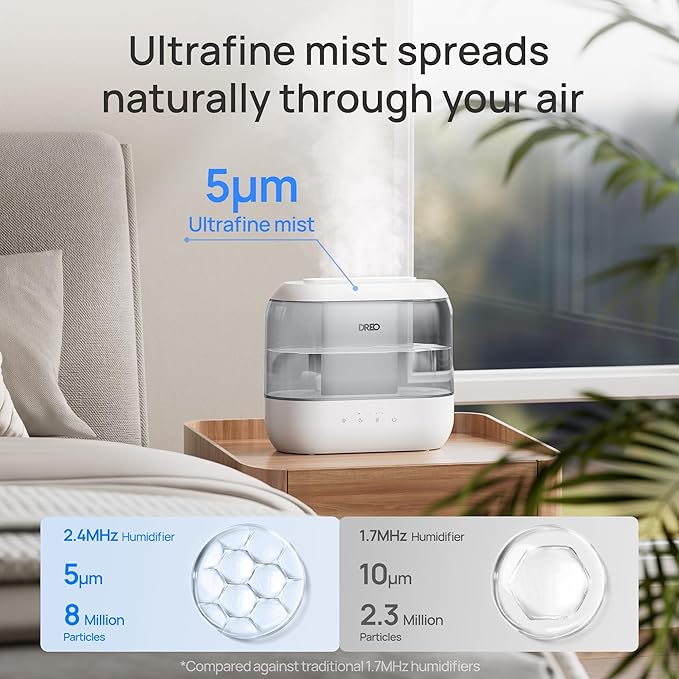 Dreo Humidifiers for Bedroom, 4L Top Fill for Large Room, 36H Runtime, 28 dB - Image 4