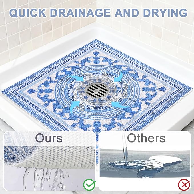 Square Shower Mat Non Slip: 32x32 Inch Extra Large Shower Mats - Image 6