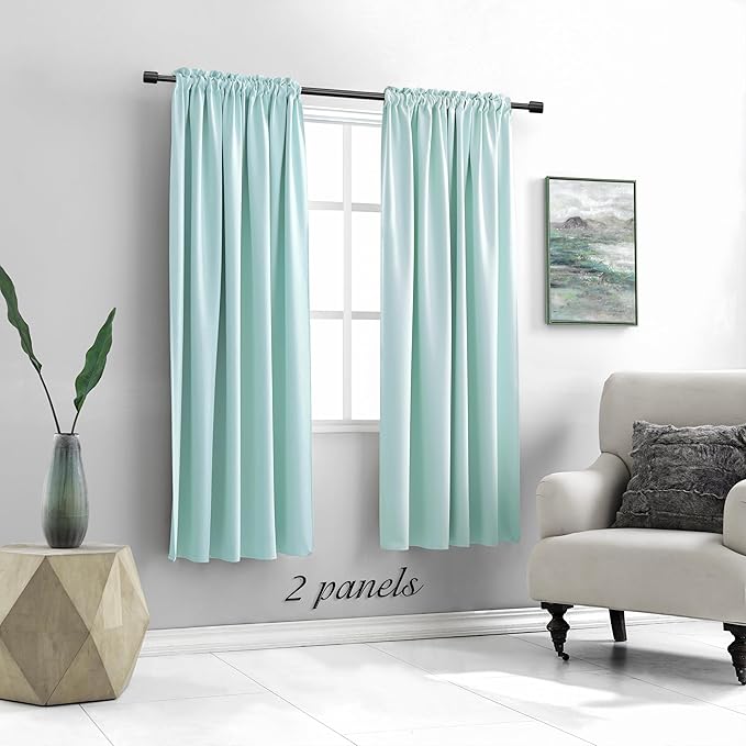 DONREN Aqua Blackout Curtains for Bedroom - Image 5