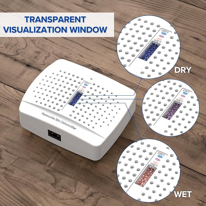 2 Pack Small Dehumidifier, Gun Safe Dehumidifiers, Damp Rid, Rechargeable - Image 6