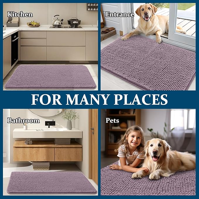 OLANLY Dog Door Mat for Muddy Paws 59x24, Absorbs Moisture and Dirt, Absorbent - Image 8