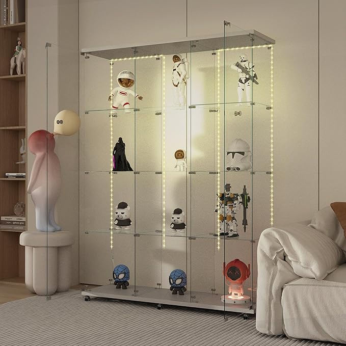 Yoluckea 4 Tiers Glass Display Cabinet Extra Large - Image 6