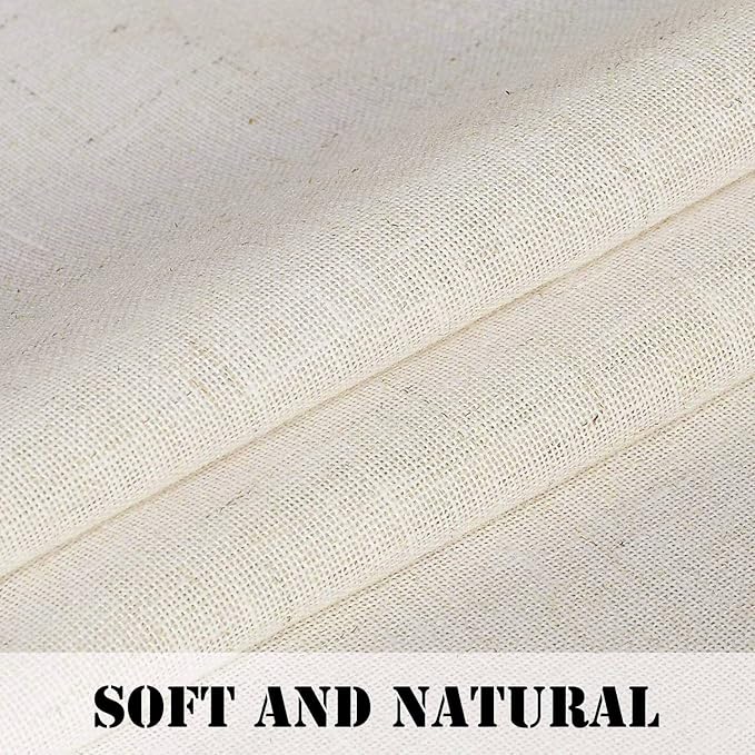 Linen Curtains Elegant Natural Linen Blended Curtains Energy Efficient Light - Image 4
