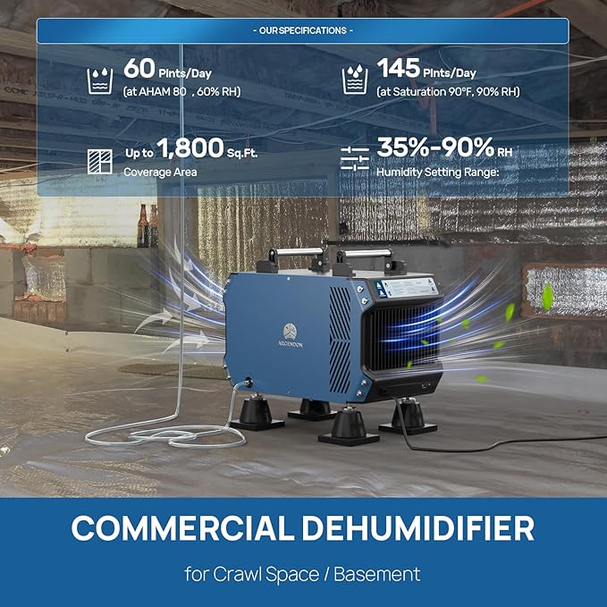 ARGENDON 145 Pint Crawl Spaces Dehumidifier - Image 3