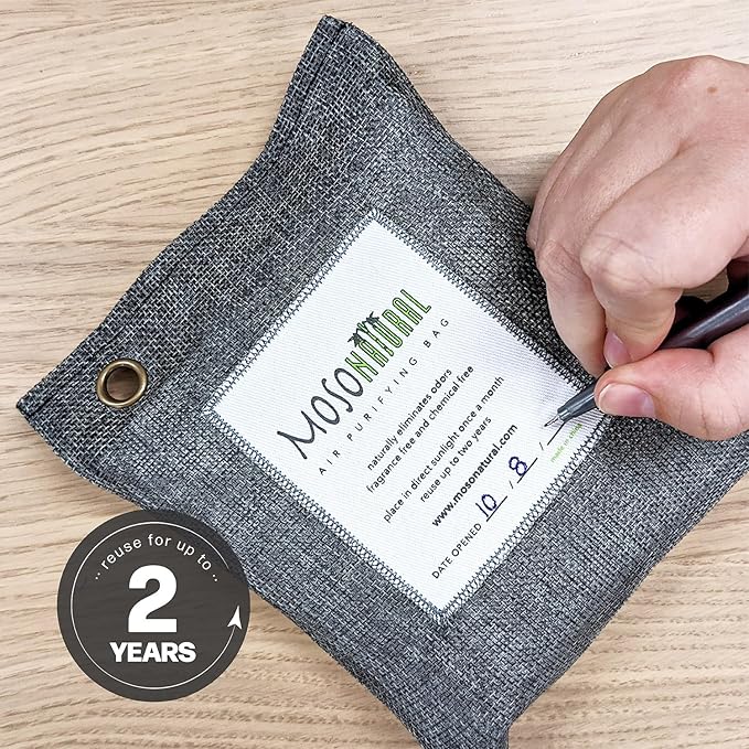 Moso Natural Air Purifying Bag 500g | Premium Bamboo Charcoal Odor Absorber - Image 7