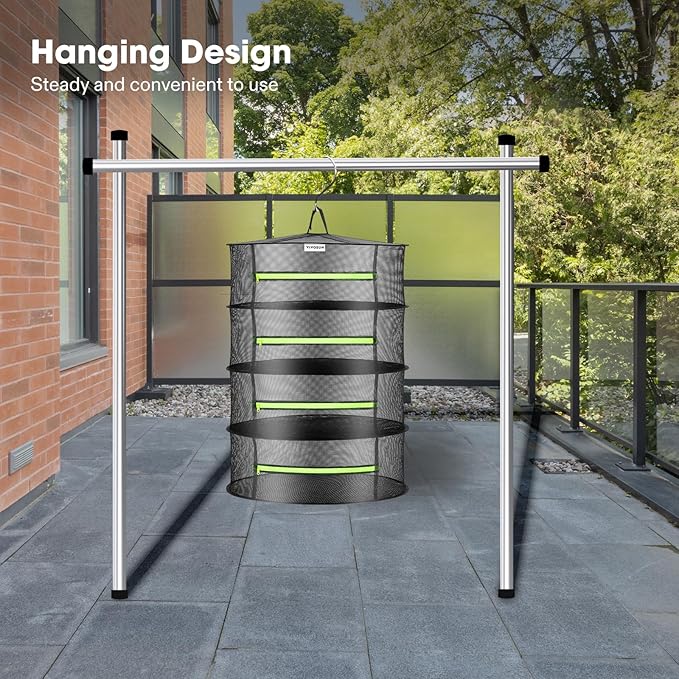 VIVOSUN 4-Layer Mesh Drying Rack Hanging Design - Image 3