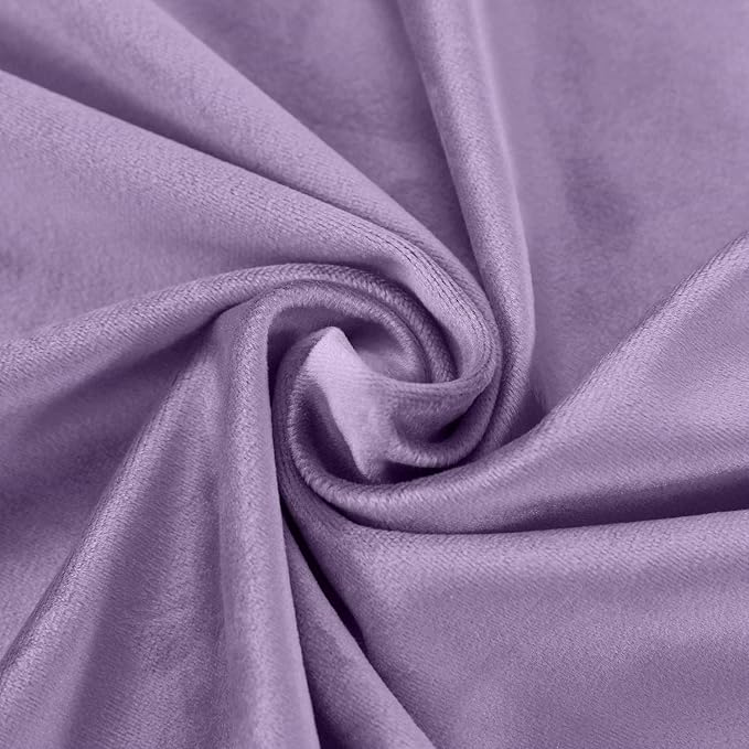 ChadMade Blackout Lined Premium Velvet Curtain Voilet 50Wx96L Inch, Eyelet - Image 6