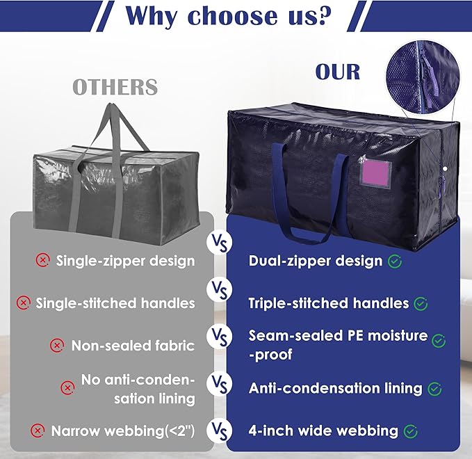 6 Pack Extra Large Heavy Duty Moving Bags - Image 8