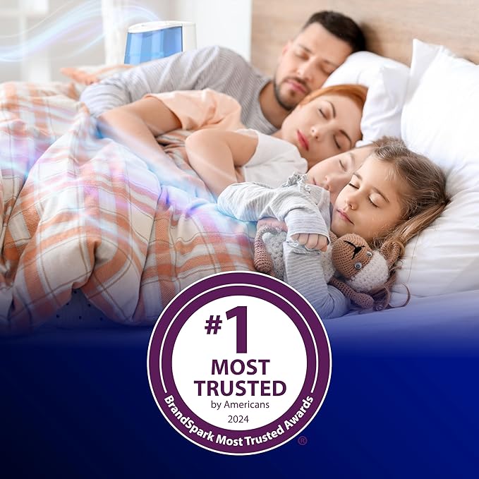 Vicks Warm Mist Humidifier Filter‑Free 1 Gal Tank, Auto Shut‑Off, Night Light - Image 7