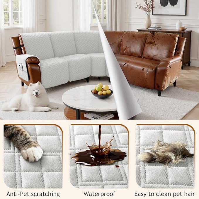 Arfntevss Waterproof Recliner Sectional Couch Covers - Image 6