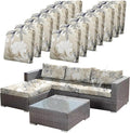 14Pcs Outdoor Stretch Cushion Covers, Waterproof Outdoor Chair Floral Cushion by CALBODE