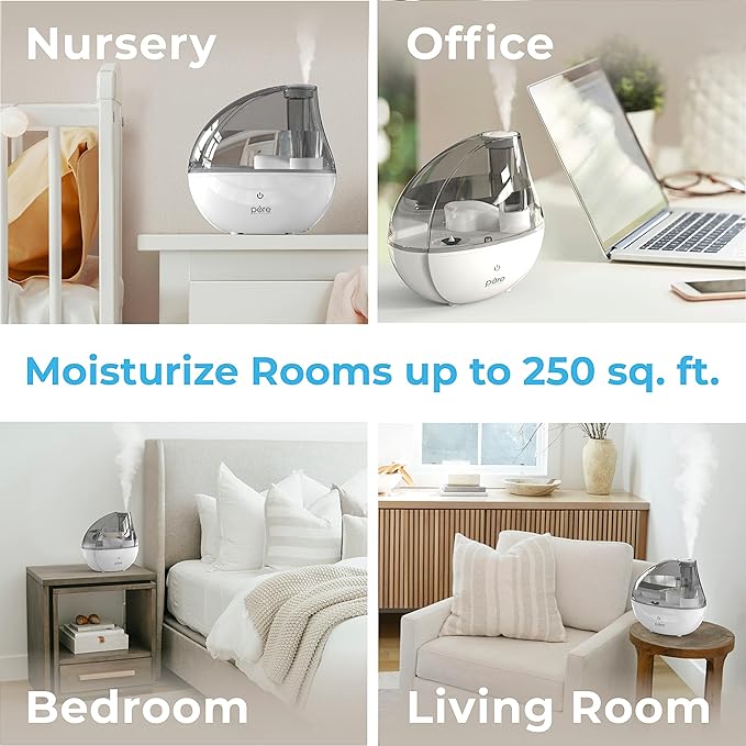 Pure Enrichment MistAire Silver Ultrasonic Cool Mist Humidifier - Image 4